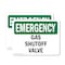 Signmission Gas Shutoff Valve, 5 in W x Rectangle, Vinyl Decal OS-2PACK-EM-D-35-L-10386 - alternate 1